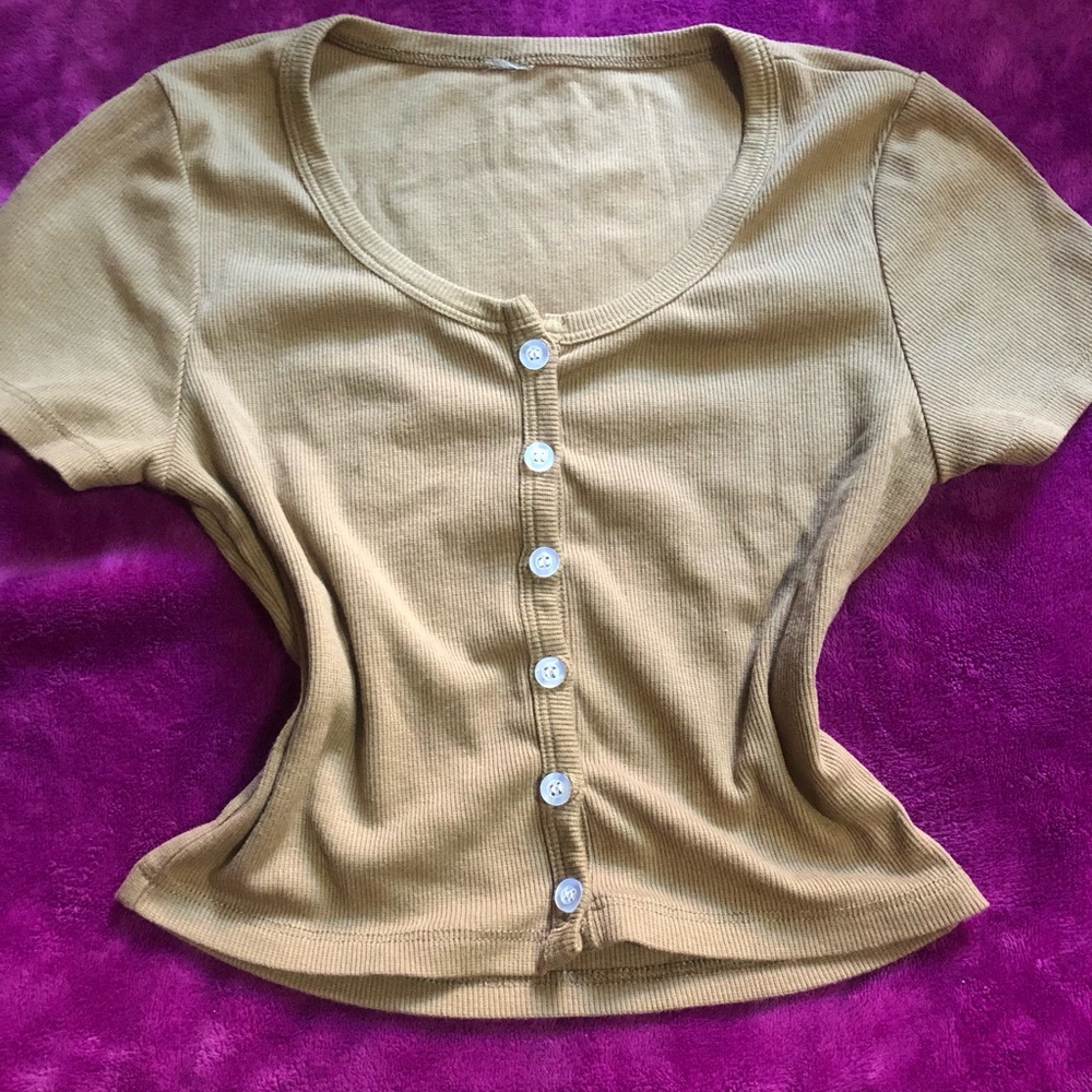 Button Up Crop Top